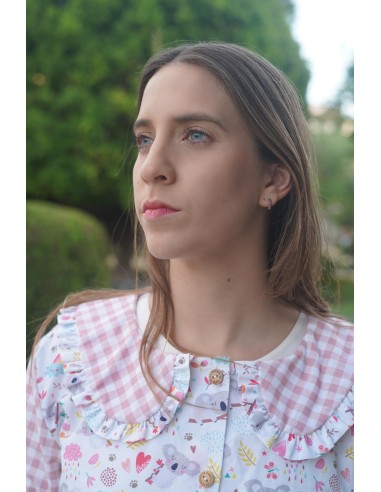 Bata profesora cuello volante