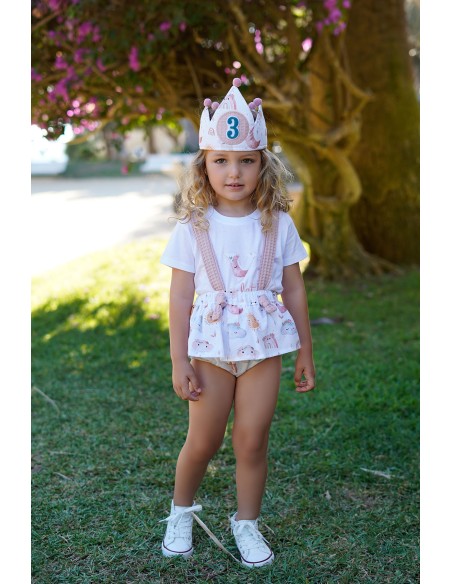 Cubrefaldita con tirantes y camisa